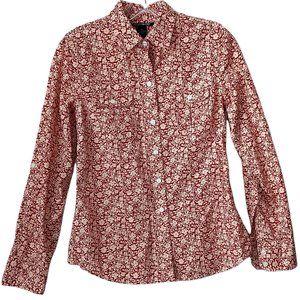 Lucky Brand Button Down Floral Top Size XS